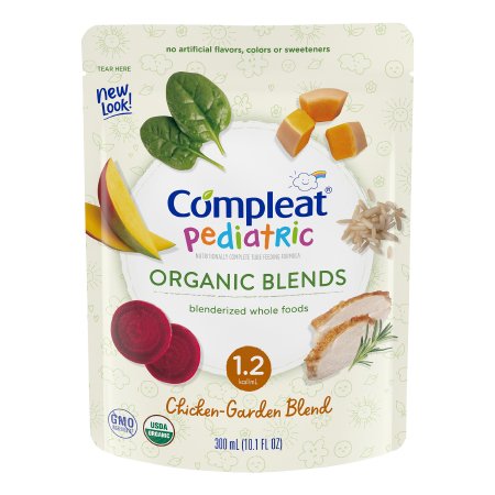 Compleat® Pediatric Organic Blends Ready to Use Oral Supplement / Tube Feeding Formula, 10.1 oz. Pouch