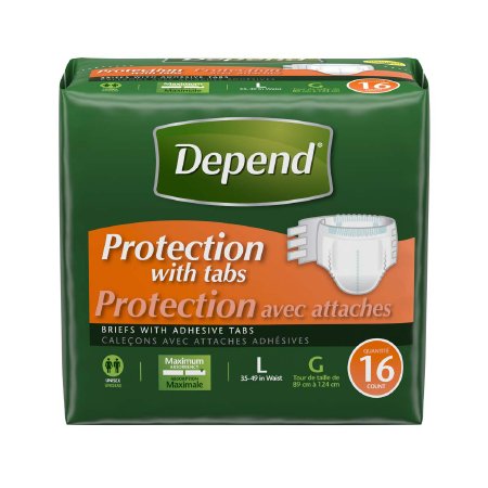 Kimberly Clark Depend® Unisex Disposable Incontinence Brief, Heavy Absorbency