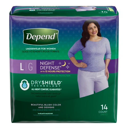 Depend Night Defense Female Disposable Overnight Pull On Absorbent Underwear