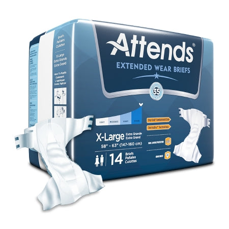 Attends® Overnight Unisex Disposable Overnight Incontinence Brief, Heavy Absorbency