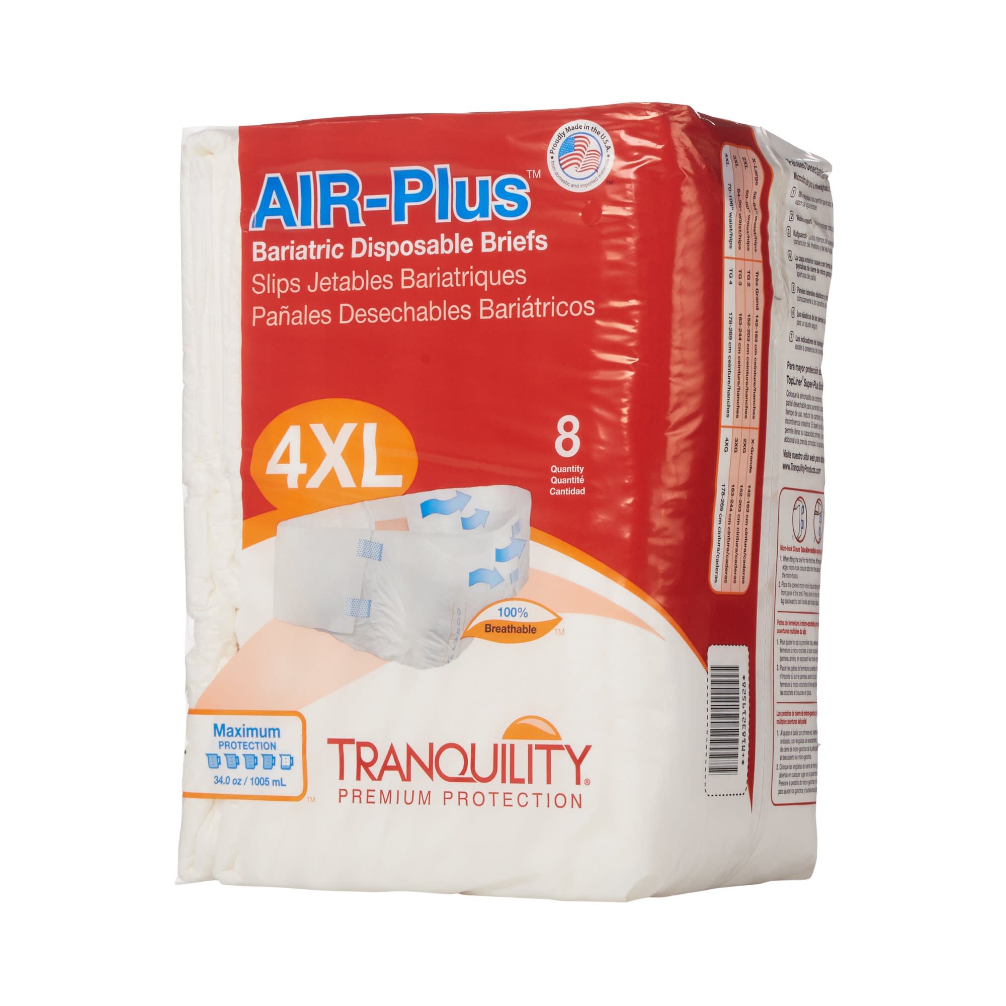 Tranquility® AIR-Plus™ Bariatric Unisex Disposable Incontinence Brief