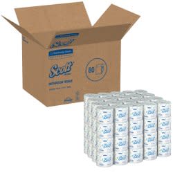 05102 Scott Essential Standard Size 1-Ply Cored Roll Toilet Tissue by Kimberly-Clark
