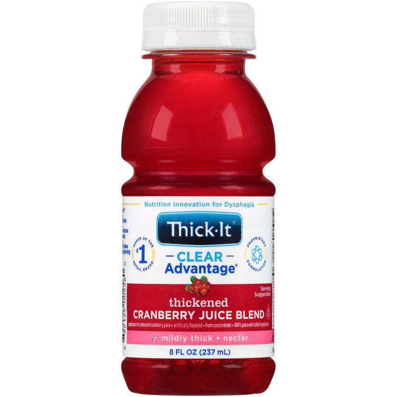 Thick-It® Clear Advantage® Thickened Beverage, Cranberry Flavor, Ready to Use 8 oz. Bottle, Nectar Consistency
