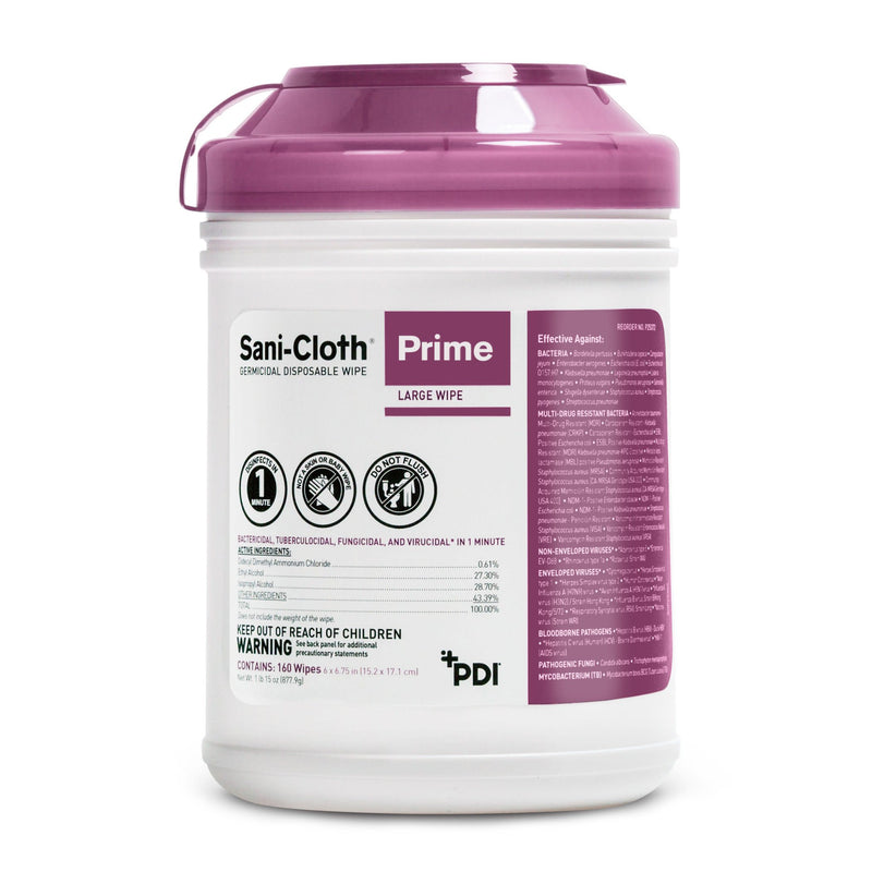 Sani-Cloth Prime Surface Disinfectant Cleaner Wipe, NonSterile