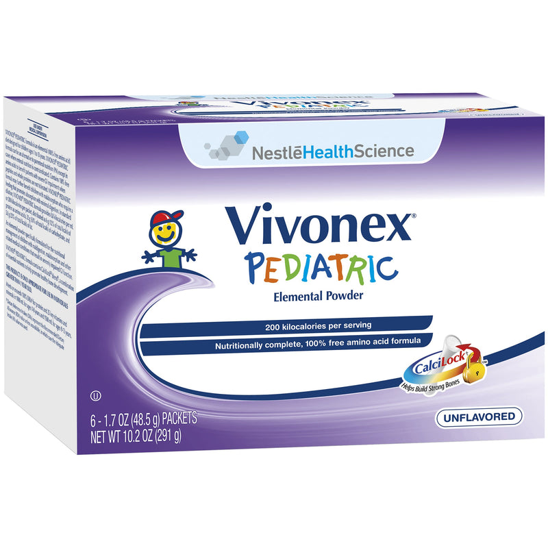Vivonex® Pediatric Elemental Tube Feeding / Oral Supplement, 1.7 oz. Individual Packet, Unflavored