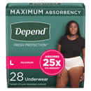 Depend® Fresh Protection Female Disposable Pull On Absorbent Underwear, Large, Heavy Absorbency (53743)