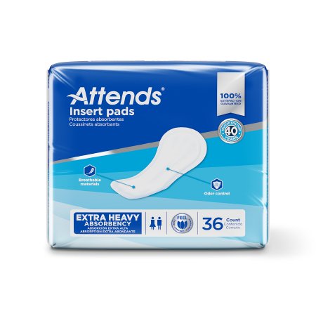 IP0400A Attends® Insert Pad Disposable Incontinence Liner 16-1/2 Inch Length Moderate Absorbency Polymer Core One Size Fits Most