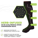 Green Drop Compression Socks - Medical-Grade Infused Support