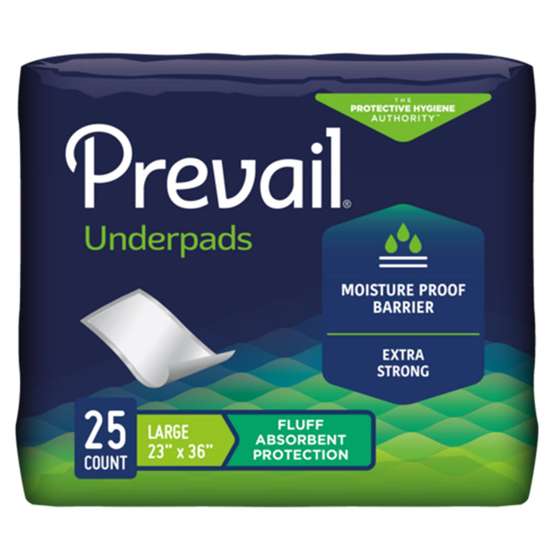 Underpad Prevail® Total Care™ 23 X 36 Inch Disposable Fluff Light Absorbency