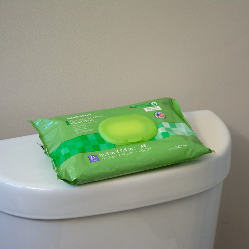 Flushable Personal Wipe McKesson Soft Pack Scented