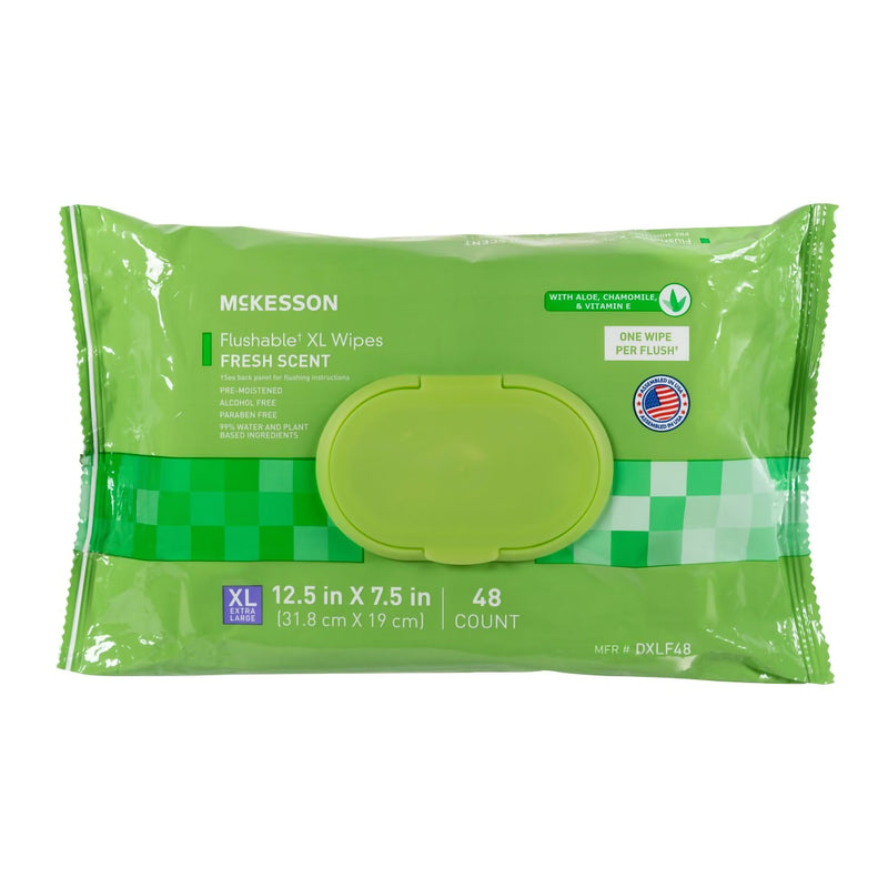 Flushable Personal Wipe McKesson Soft Pack Scented