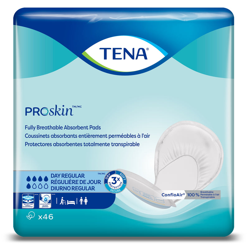 TENA ProSkin™ Day Regular Unisex Disposable Contoured Incontinence Liner, 24 Inch Length, One Size Fits Most, Moderate Absorbency