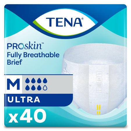 TENA® Ultra Unisex Disposable Breathable Polymer Incontinence Brief, Moderate Absorbency