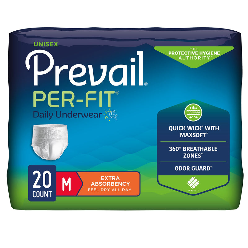 Prevail® Per-Fit® Extra Unisex Disposable Absorbent Underwear, Pull On with Tear Away Seams, Heavy Absorbency