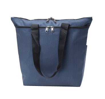 Medical Zippered Tote Navy with Black Trim 600D Waterproof Polyester 5.75 X 12 X 15 Inch