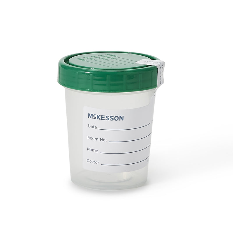 Specimen Container McKesson 120 mL (4 oz.) Screw Cap Sterile Inside Only - Case only