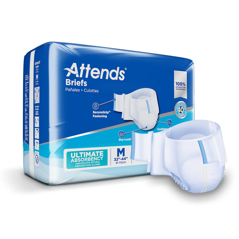 Attends® Advanced Briefs with Advanced Dry-Lock Technology for Adult Incontinence Care,  Heavy Absorbency