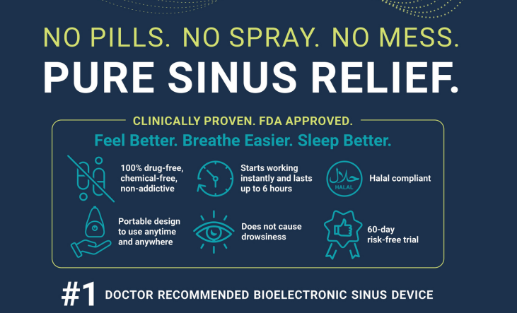Bioelectronic Sinus Relief Device Tivic ClearUP® 2.0