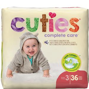 First Quality Cuties Baby Diapers - Size 3 16-28 lbs