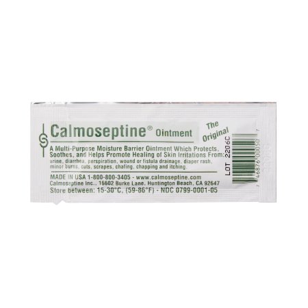 Calmoseptine® Skin Protectant, Menthol / Zinc Oxide, 0.44% - 20.625% Strength, Scented Ointment, 0.125 oz. Individual Packet