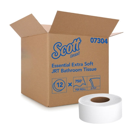 07304 Scott Essential Extra Soft JRT Jumbo Size 2-Ply Cored Roll Toilet Tissue by Kimberly-Clark