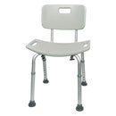 McKesson Aluminum Bath Bench With Removable Back