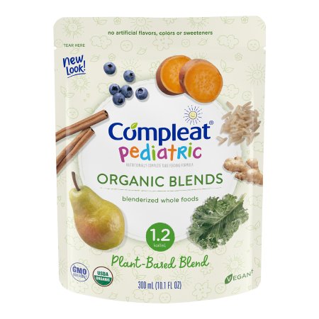 Compleat® Pediatric Organic Blends Ready to Use Oral Supplement / Tube Feeding Formula, 10.1 oz. Pouch