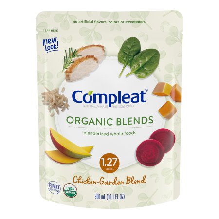 Compleat® Adult Organic Blends Ready to Use Oral Supplement / Tube Feeding Formula, 10.1 oz. Pouch