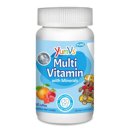Multivitamin Supplement YumV's™ Gummy 60 Chewables per Bottle Assorted Fruit Flavors