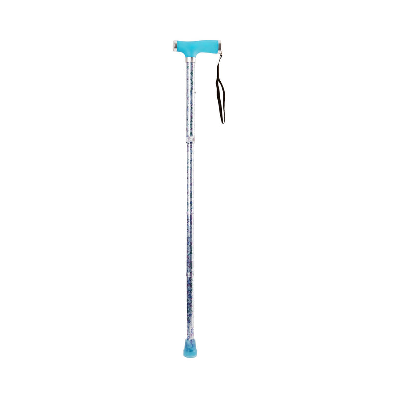 Glow-in-the-dark Folding Cane McKesson Aluminum 33 to 37 Inch Height