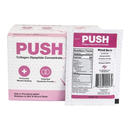 Oral Supplement PUSH Collagen Dipeptide Concentrate Powder 7.4 Gram - Mixed Berry Flavor