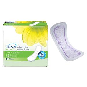 TENA® Intimates™ Ultra Thin Light Long Female Disposable Bladder Control Pad, 10 Inch Length, One Size Fits Most, Light Absorbency
