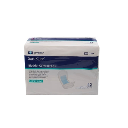 Sure Care™ Unisex Disposable Contoured Bladder Control Pad, One Size Fits Most, Heavy Absorbency