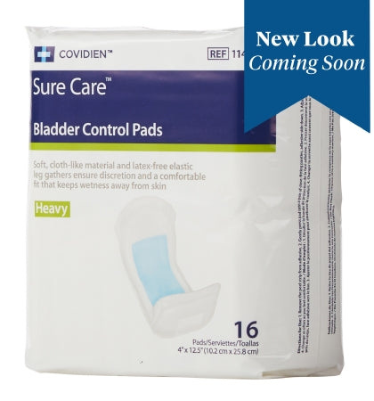 Sure Care™ Unisex Disposable Contoured Bladder Control Pad, One Size Fits Most, Heavy Absorbency