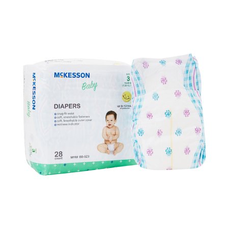 Unisex Baby Diaper McKesson Disposable Moderate Absorbency