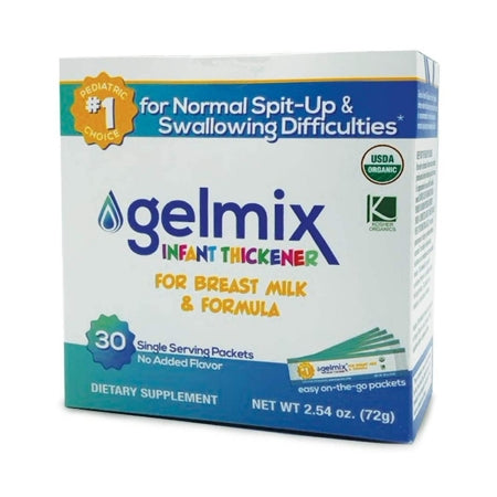Infant Formula and Breast Milk Thickener Gelmix® 2.4 Gram Individual Packet Unflavored Powder Consistency Varies By Preparation