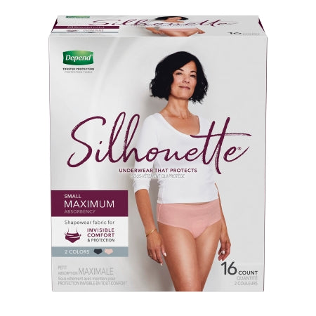 Kimberly Clark Female Adult Absorbent Underwear Depend Silhouette Pull On with Tear Away Seams Disposable Heavy Absorbency