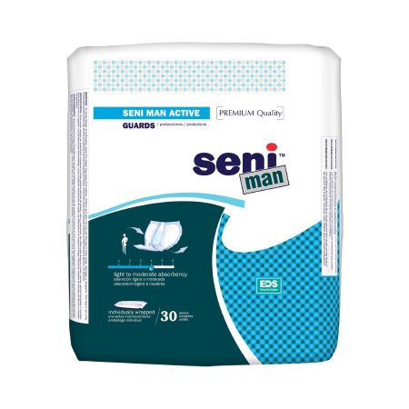 Seni® Man Male Disposable Incontinence Liner, Moderate Absorbency, 11.2 Inch Length, One Size Fits Most