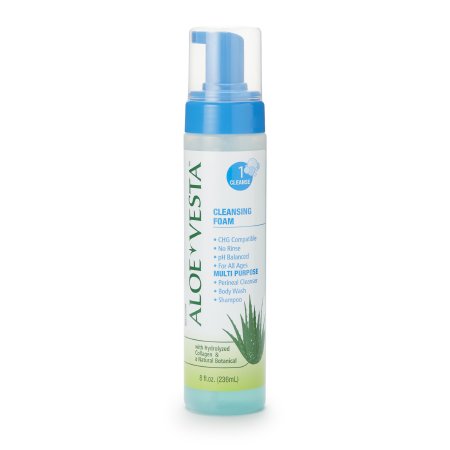 Rinse-Free Shampoo and Body Wash Aloe Vesta 8 oz. Pump Bottle Fresh Scent