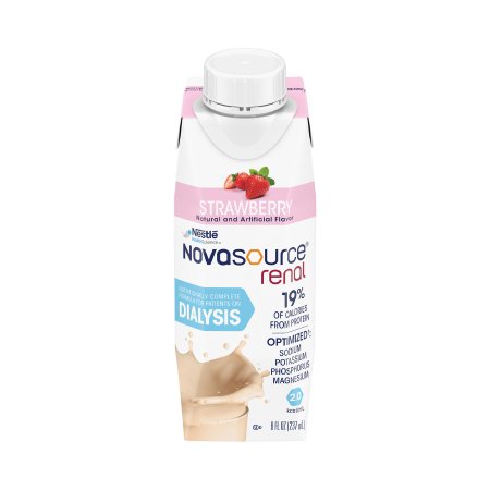 Oral Supplement Novasource® Renal Strawberry Flavor Ready to Use 8 oz. Carton