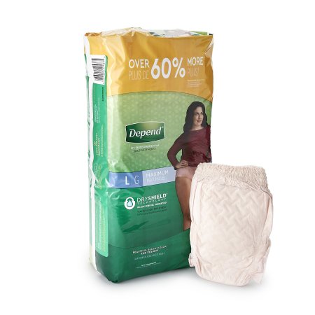 Female Adult Absorbent Underwear Depend® FIT-FLEX® Pull On with Tear Away Seams Large Disposable Heavy Absorbency