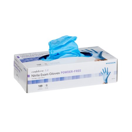 McKesson Confiderm 3.8 Nitrile Ambidextrous Exam Gloves, 9.4 Inch
