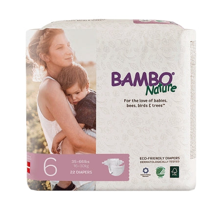Bambo® Nature Unisex Disposable Baby Diaper, Heavy Absorbency