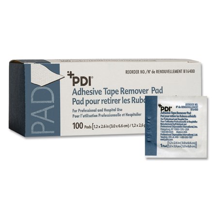 PDI® Adhesive Remover Pads, 100 per Box, 100/BX
