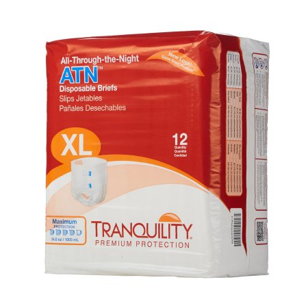 Tranquility Diapers ATN (All-Thru-The-Night) Unisex Disposable Incontinence Brief