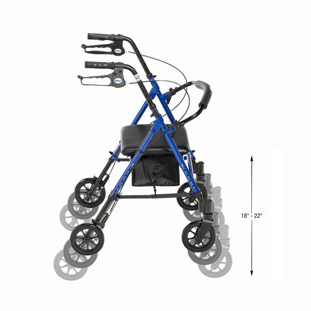 drive™ Adjustable Height Rollator, 6" Casters