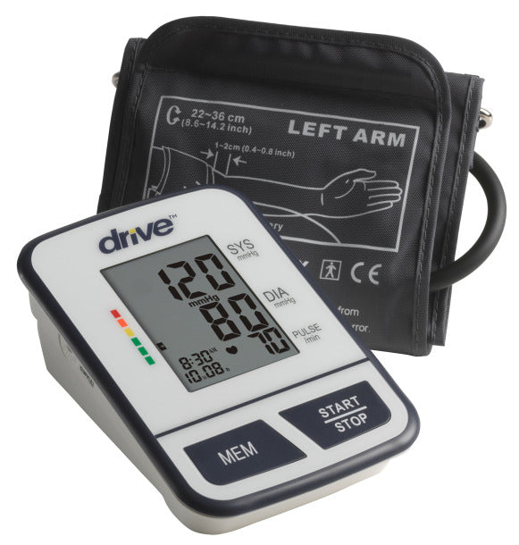 drive™ Upper Arm Economic Automatic 1-Tube Blood Pressure Monitor, Black Cuff, 1/EA