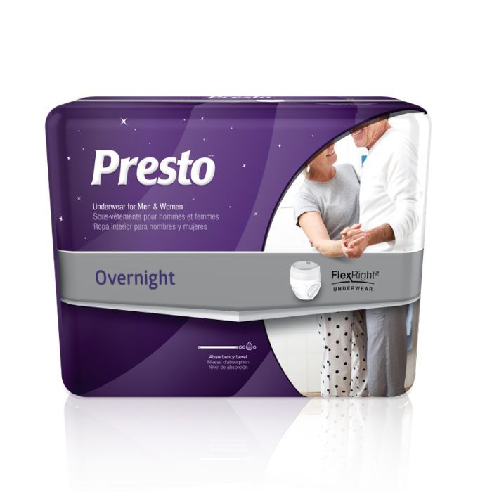 Presto™ FlexRight™ Protective Underwear, Overnight Absorbency tear-away sides