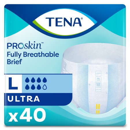 TENA® Ultra Unisex Disposable Breathable Polymer Incontinence Brief, Moderate Absorbency