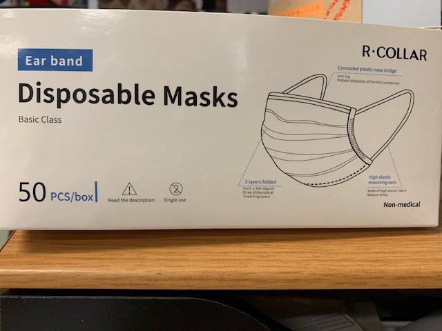 Face Mask, Non Medical, Disposable 50/box PPE